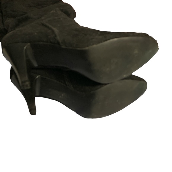 CONNIE Black Suede Pointed Over the Knee Boots Size 10 - Picture 11 of 13